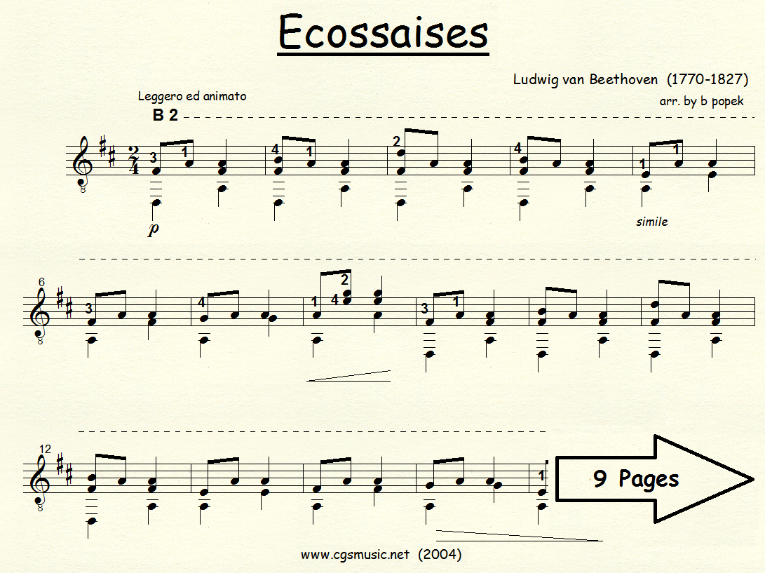 Ecossaises by Beethoven preview