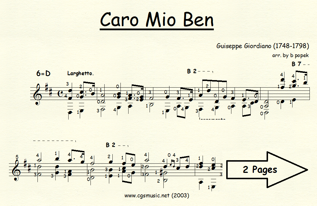 Caro Mio Ben preview
