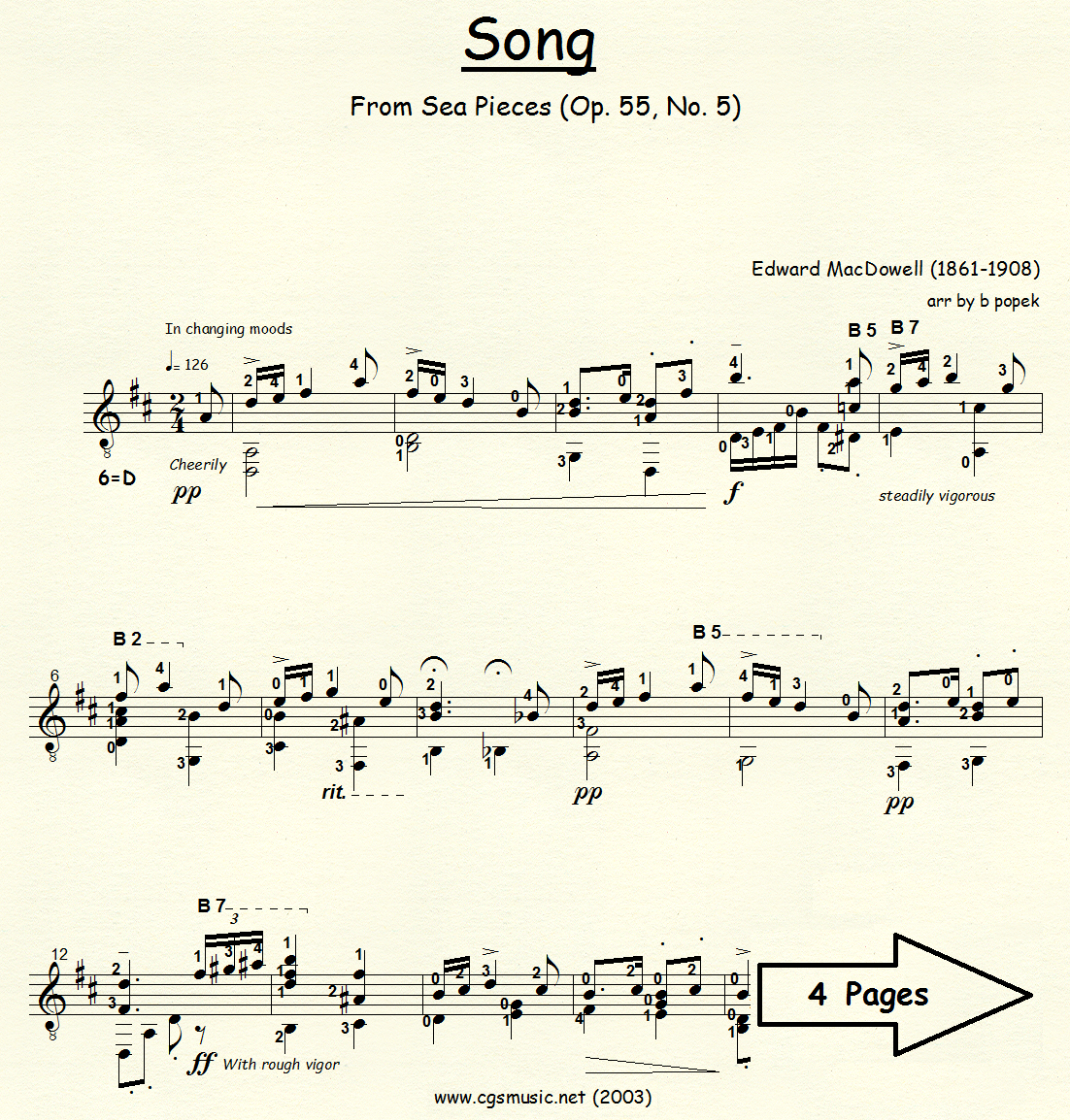 Song from Sea Pieces Op. 55, No. 5 preview