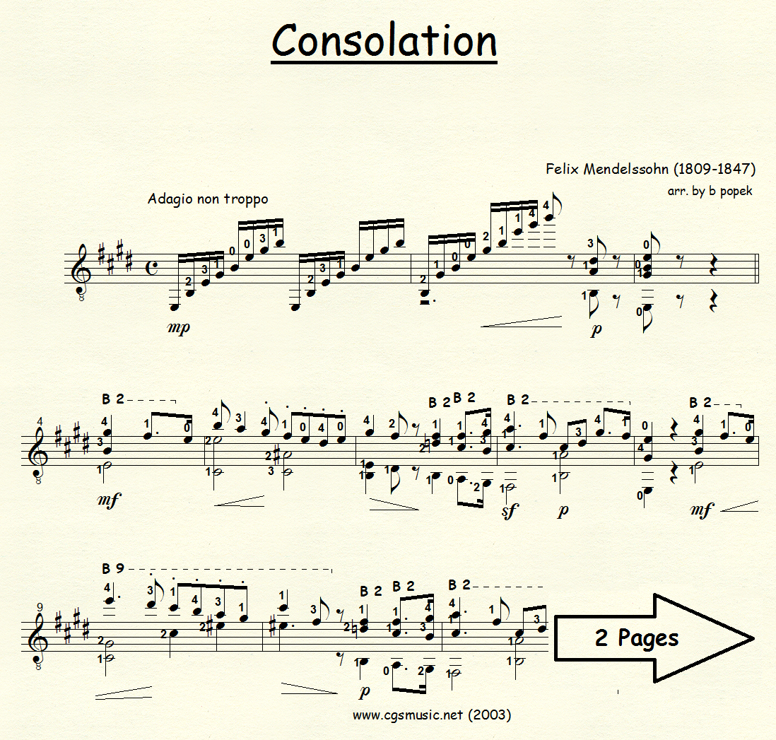 Consolation by Mendelssohn preview