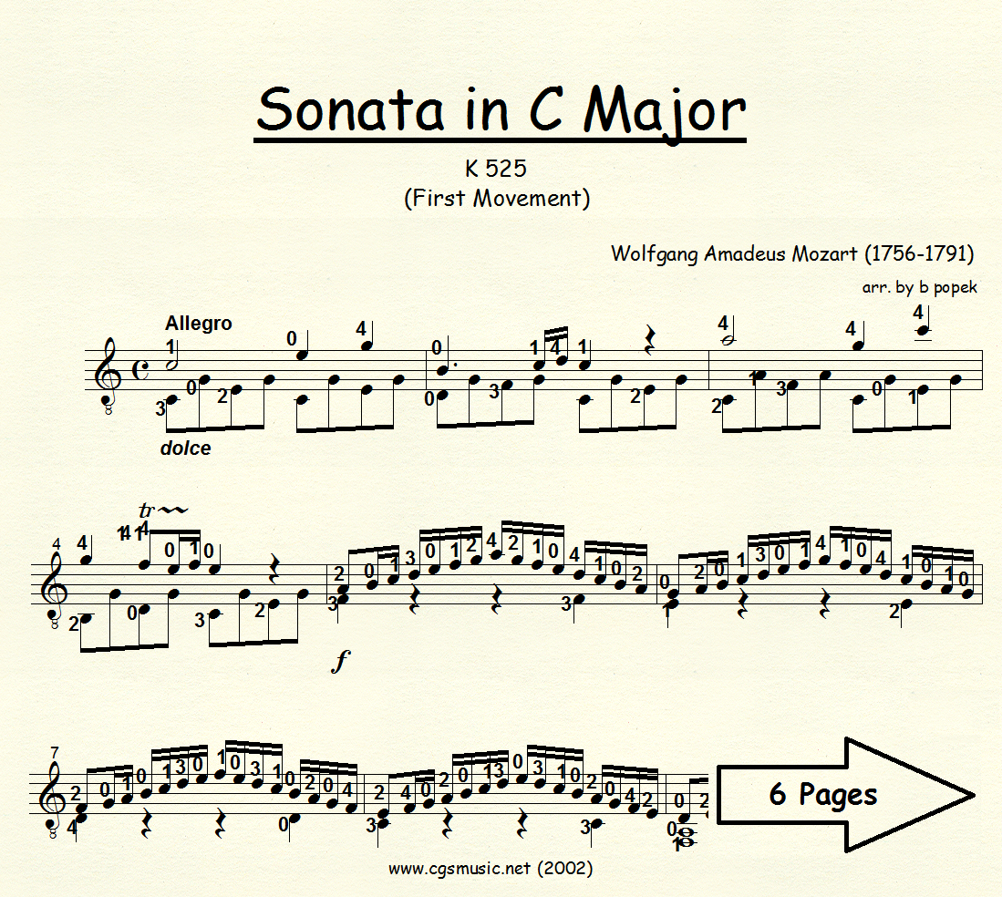 Sonata in C Major K-525 preview