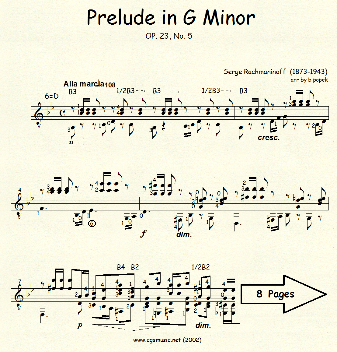 Prelude in G Minor Op 23 #5 preview