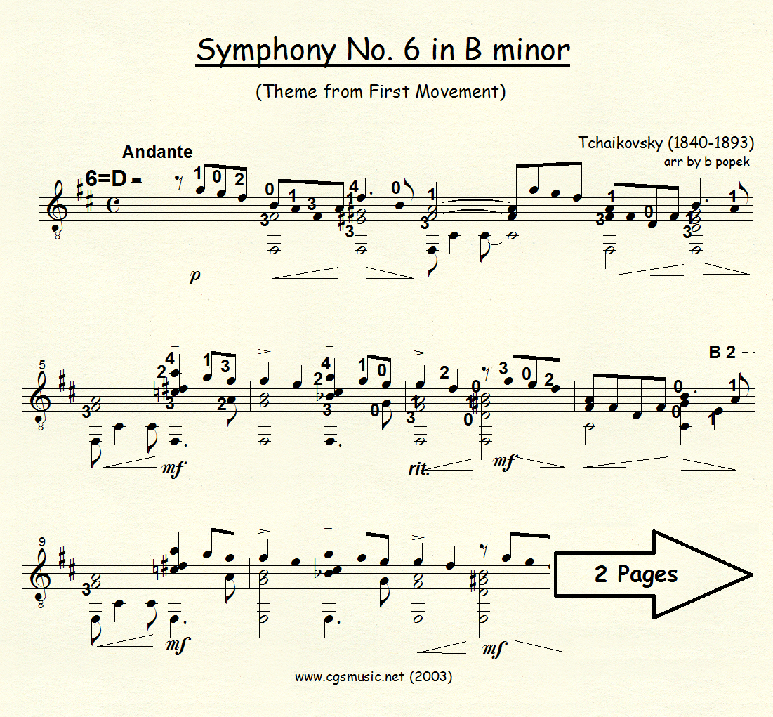 Symphony #6 in B minor preview