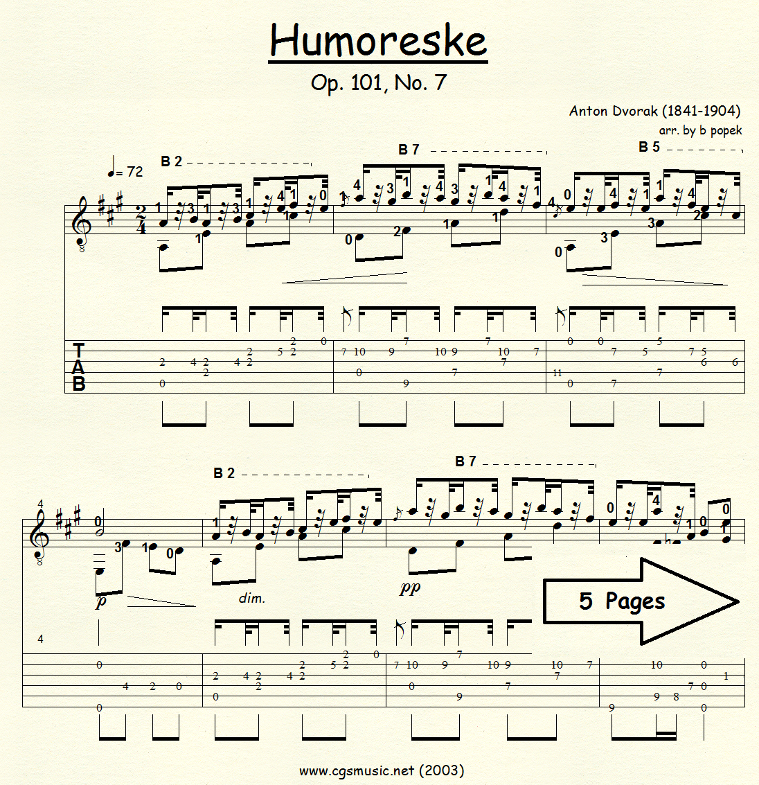 Humoreske Op.101, No. 7 preview