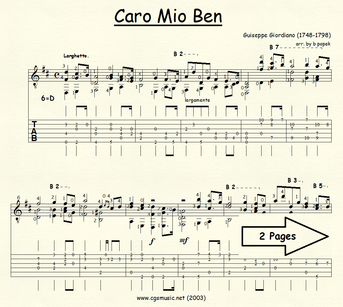 Caro Mio Ben preview
